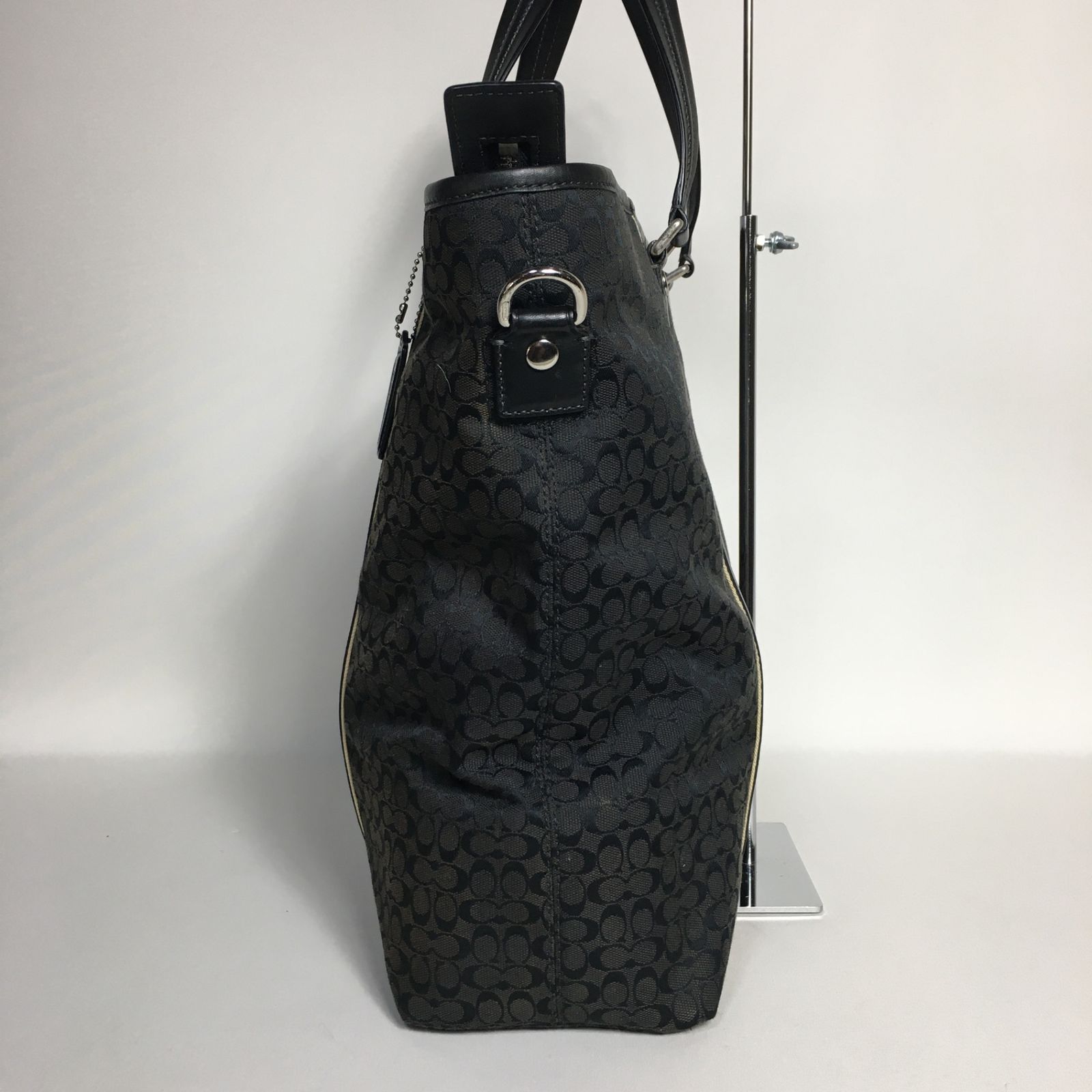 2504-216｜美品｜コーチ ミニシグネチャー トートバッグ ブラック 2504-216｜美品｜コーチ ミニシグネチャー トートバッグ