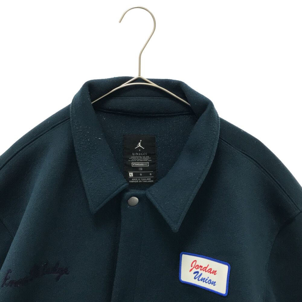 新品未使用タグ付き NIKE ロゴ刺繍 コーチジャケット ネイビー NIKE (ナイキ) ×UNION LA COACHES JACKET ロゴ刺繍コーチ