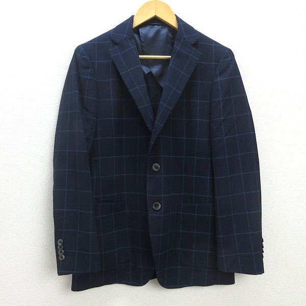 H□ビームス/BEAMS HEART チェック柄 テーラードジャケット 背抜き 