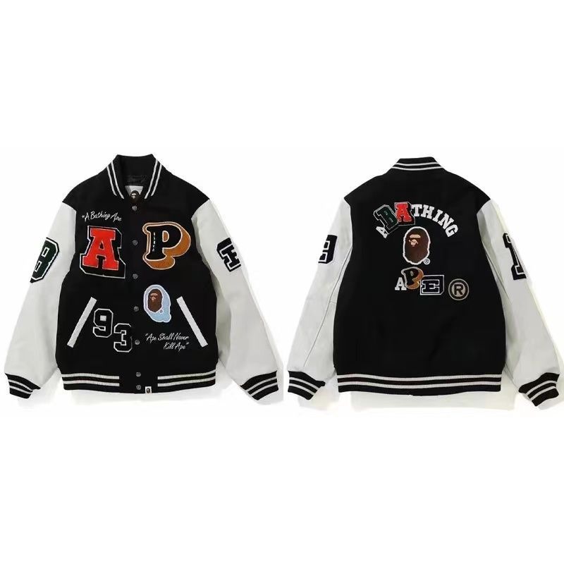 新品未使用 BAPE JACKET スタジャン A BATHING APE アベイシングエイプ 