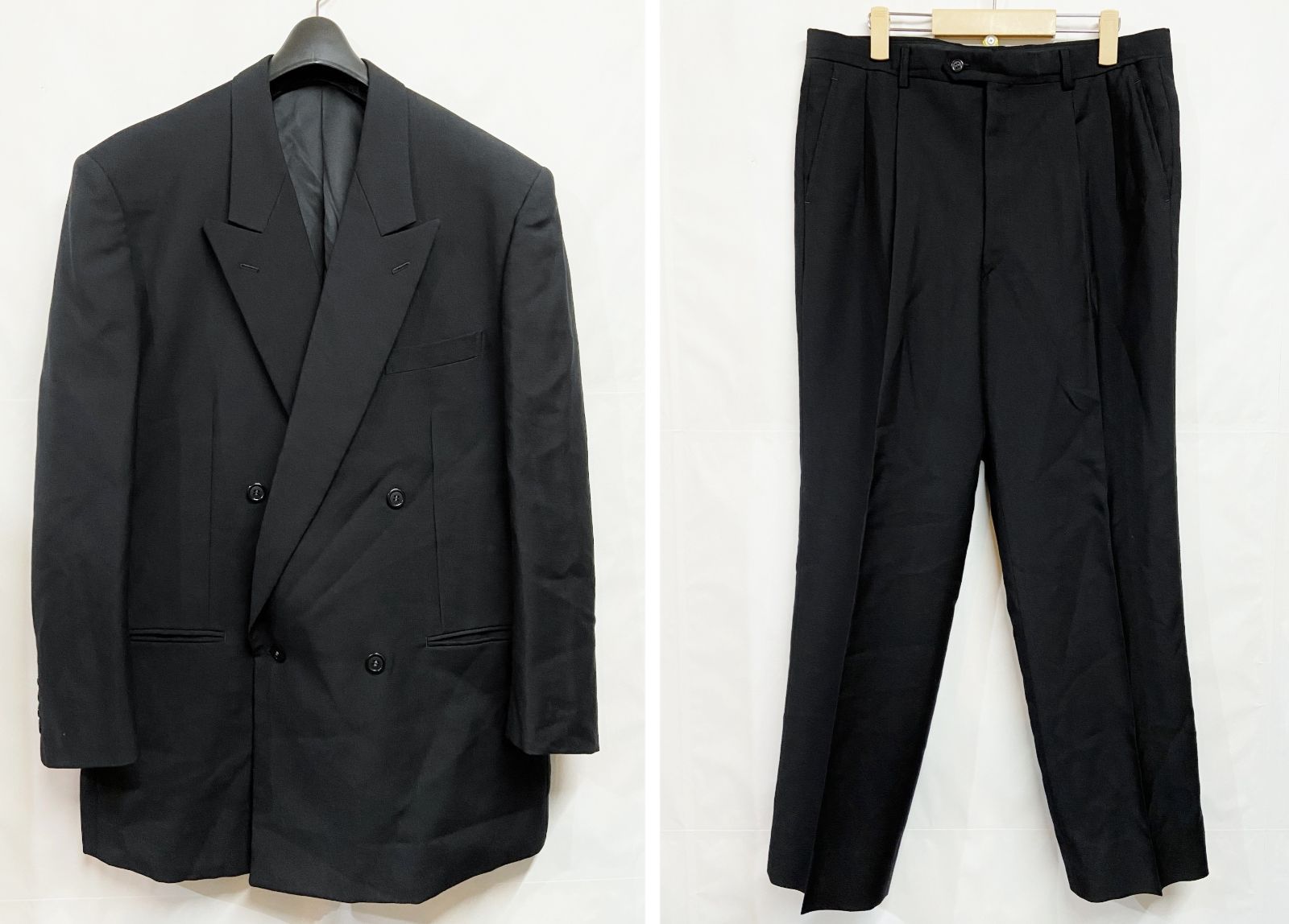 イヴ・サンローラン ダブル ブレザー ジャケット パンツ スーツ セットアップ 90s 00s ヴィンテージ Yves Saint Laurent イヴサンローラン