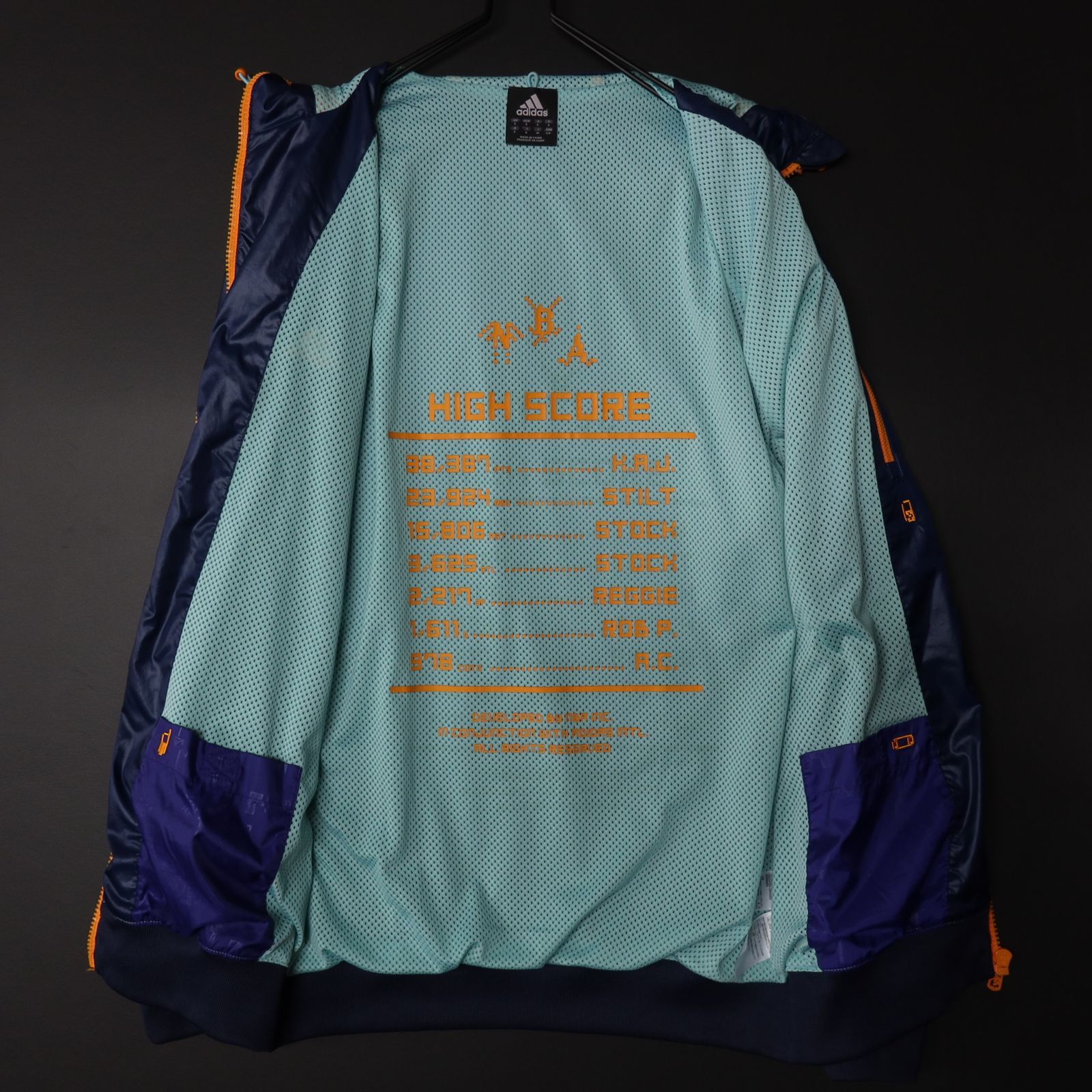 人気希少 US古着☆adidas アディダス ナイロンパーカー NBA IDEAL 