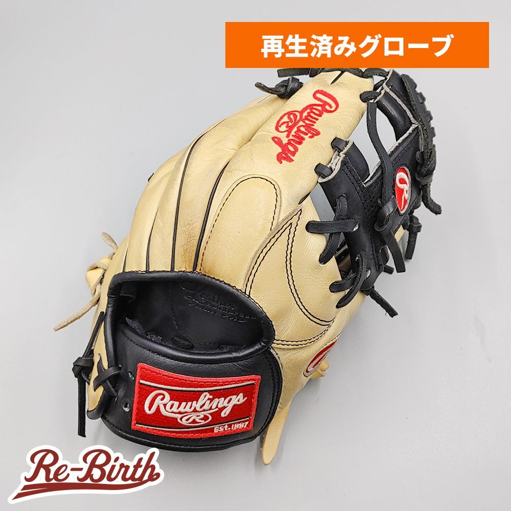 【クリーニング済み 】 ローリングス 軟式グローブ / 内野手用 型付け済み (Rawlings グラブ)[KA397]