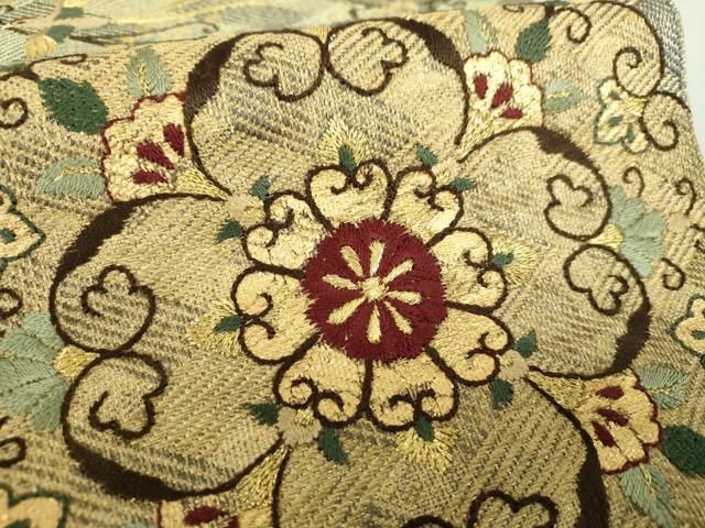 伊豆蔵明彦作 唐組習作 共シール 美品 有名呉服屋蔵(K-LC927) 平和屋着物○ひなや工房 くむ・あむ・おる 伊豆蔵明彦 太鼓柄
