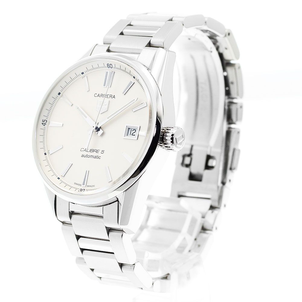  タグホイヤー TAG HEUER WAR211B カレラ キャリバー5 デイト 自動巻き メンズ箱 保証書付き_908544 ジーンズ 自動巻き時計 腕時計(アナログ)