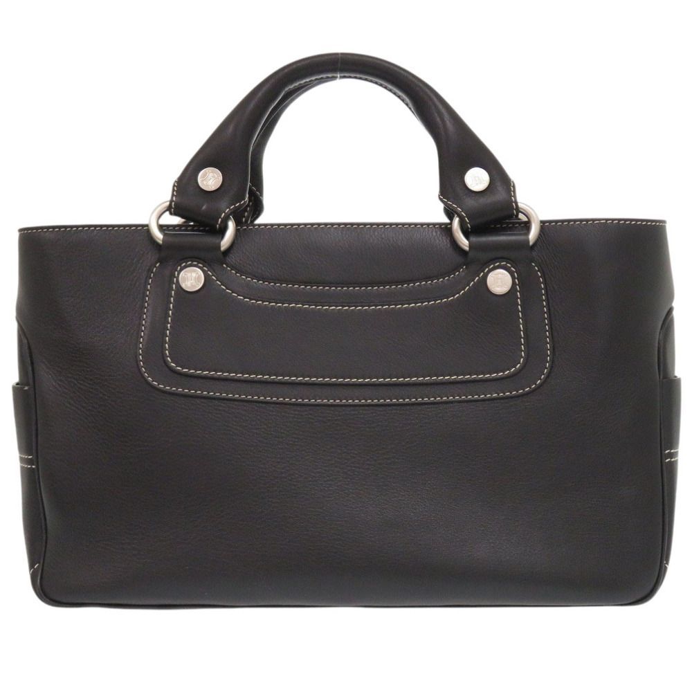 CELINE ブラック ハンドバッグ 美品 セリーヌ ブギーバッグ レザー ブラック ハンドバッグ 黒