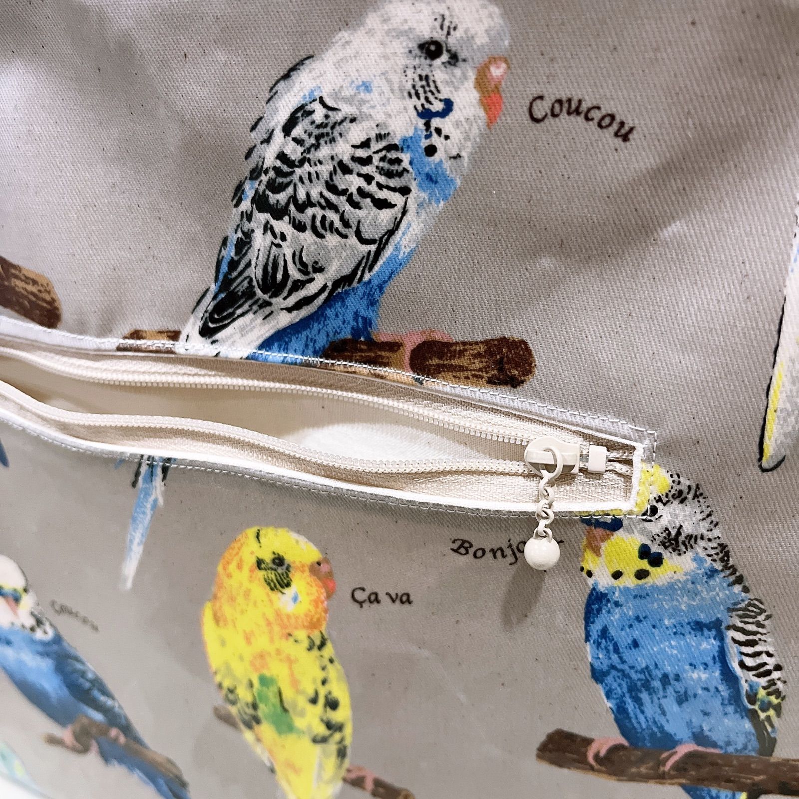 鳥のキャリーケージバッグ インコ柄