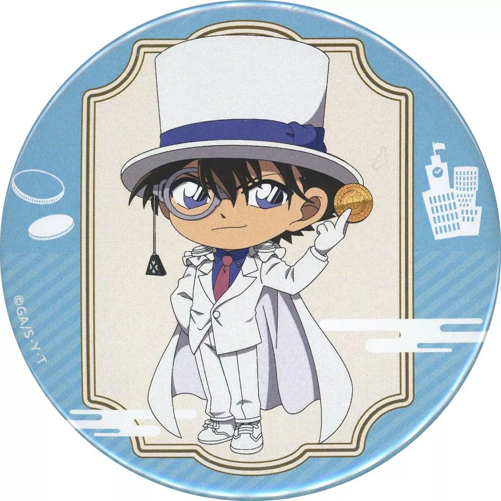中古】バッジ・ビンズ 怪盗キッド 76mmキャラ缶バッジ「オンラインクジ