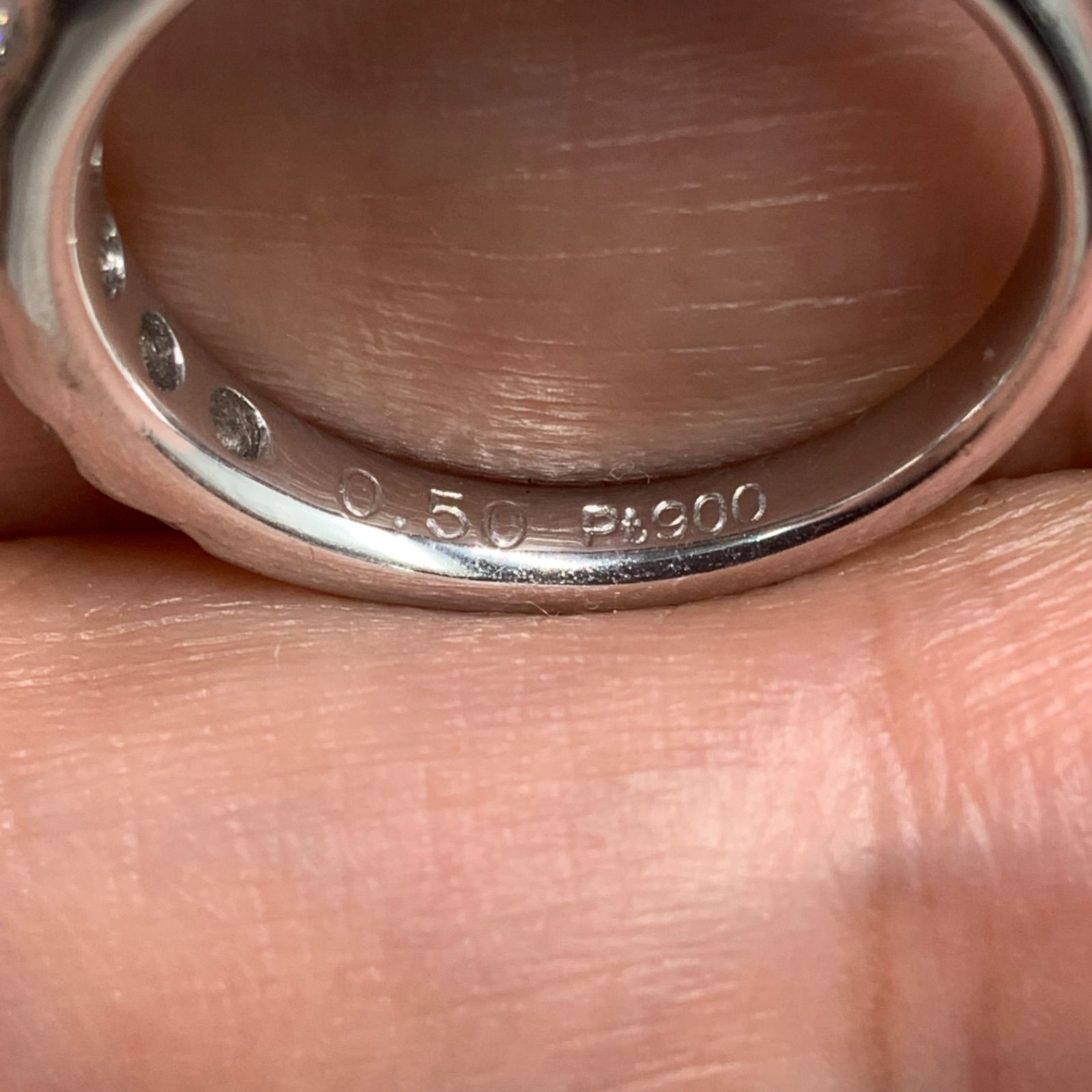 Pt900 プラチナ900 ハーフエタニティ ダイヤ リング 4.8g - メルカリ