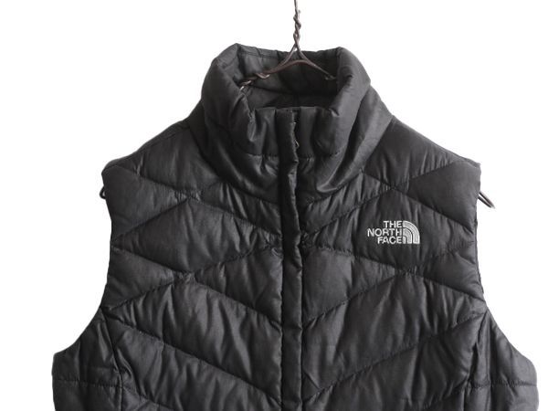 US企画 ノースフェイス ナイロン ダウン ベスト レディース S The North Face フルジップ キルティング 550フィル アウトドア 重ね着 濃灰 THE NORTH FACE - US企画 ノースフェイス ナイロン ダウン ベスト