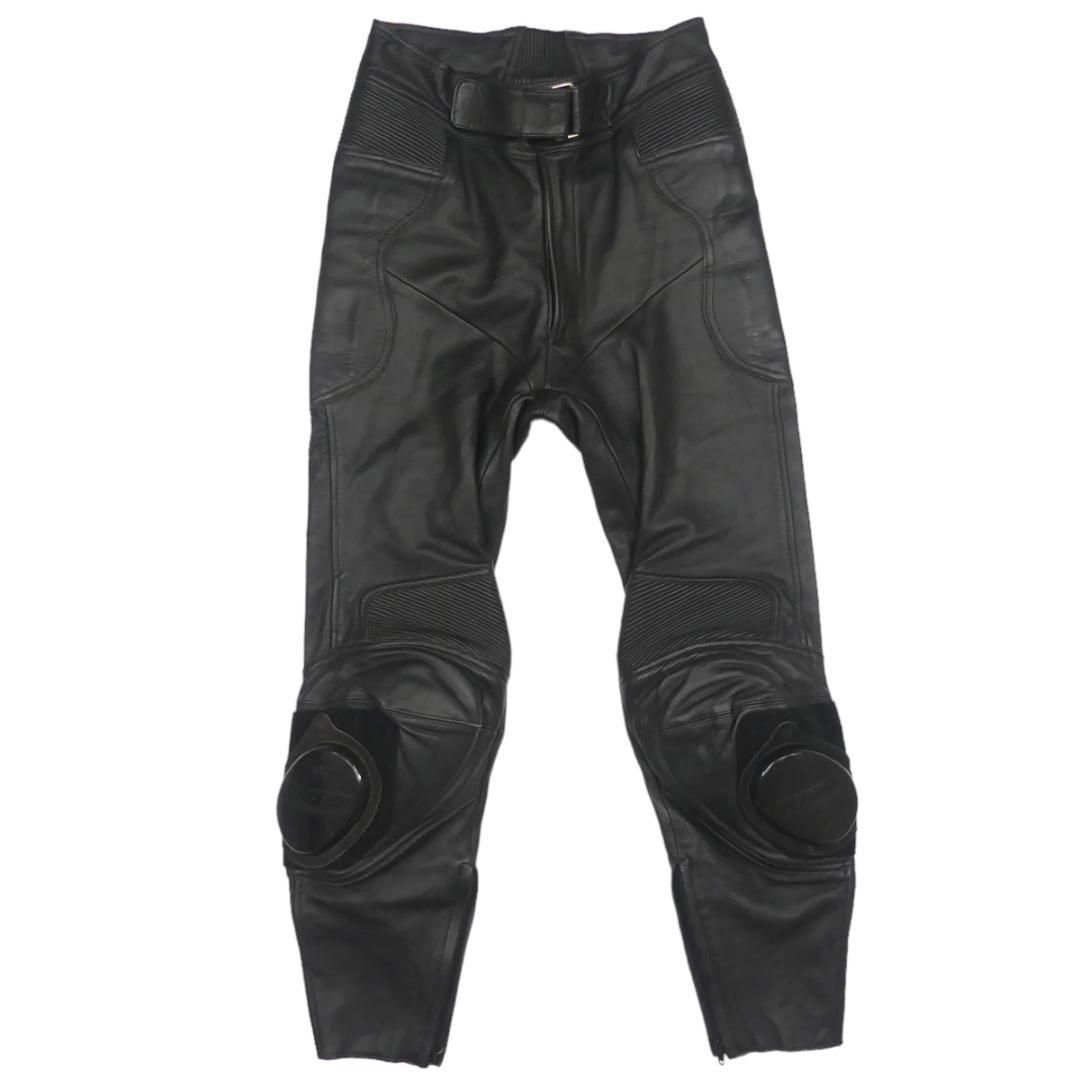 ライディングパンツ レザーパンツ メンズ XL 黒 本革 バイク HH8946