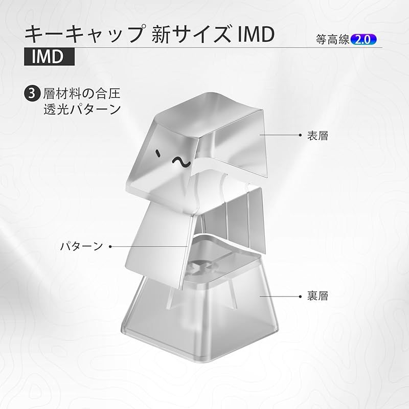 118キー XVX 機械式キーボード用 キーキャップセット キーキャップ PBTキーキャップ | PBT IMD透光 IMD透光技術搭載 ロープロファイル カスタムキーキャップ Set : Black PBTキー