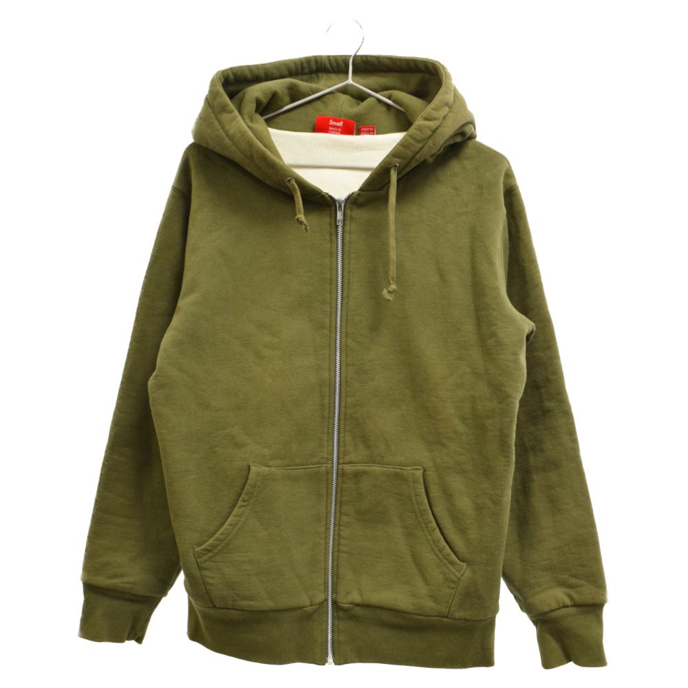 SUPREME (シュプリーム) 11AW Hood Logo Thermal Zip Up フードロゴ サーマル ジップアップ スウェット パーカー  カーキ - メルカリ