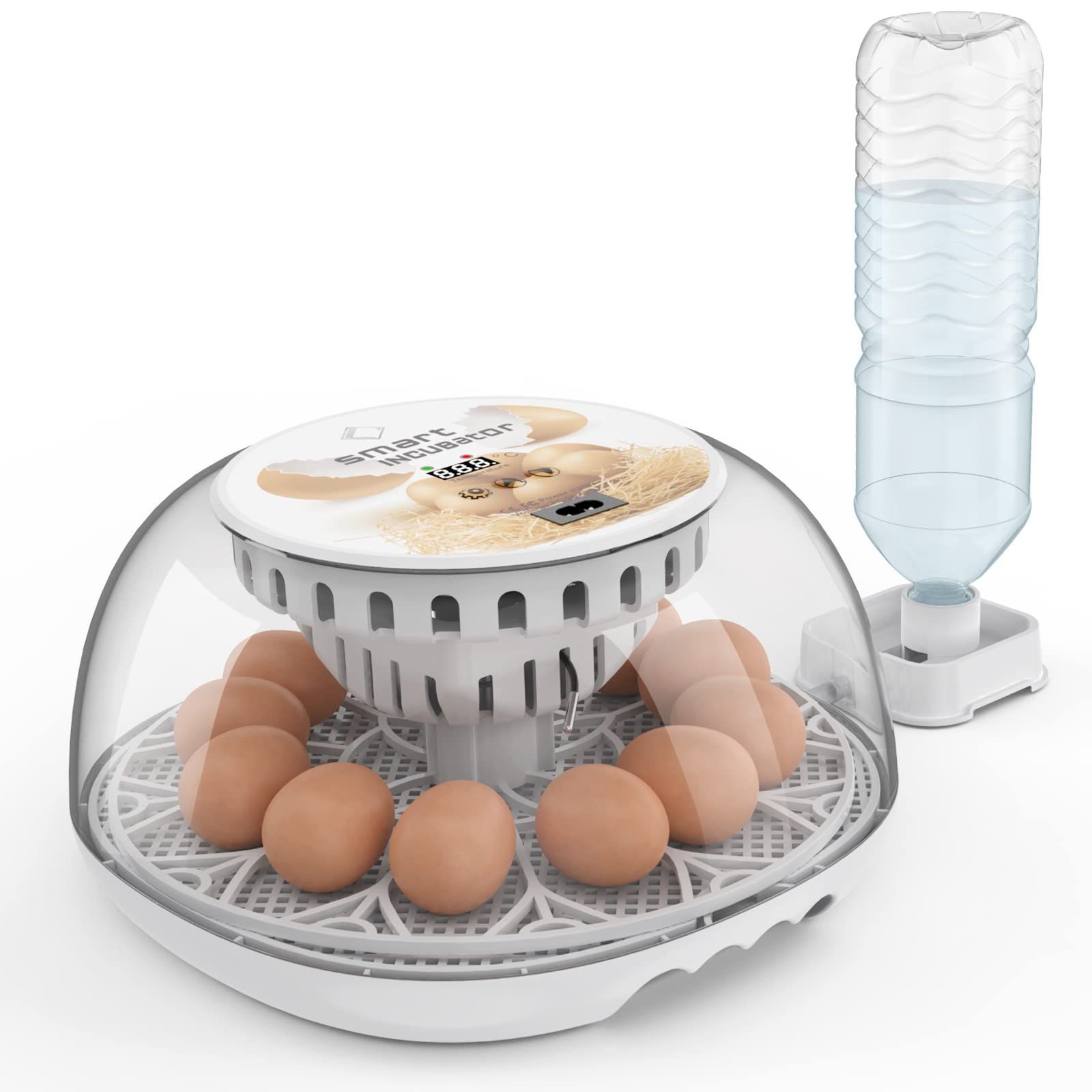【新着商品】アヒル 鶏卵 デジタル表示 湿度保持 うずら 自動温度制御 大容量 家庭用 子供教育用 孵化器24個入卵OKヒヨコ生まれ 自動転卵式 鳥類の卵を人工孵化実現 鳥類専用ふ卵器 インキ