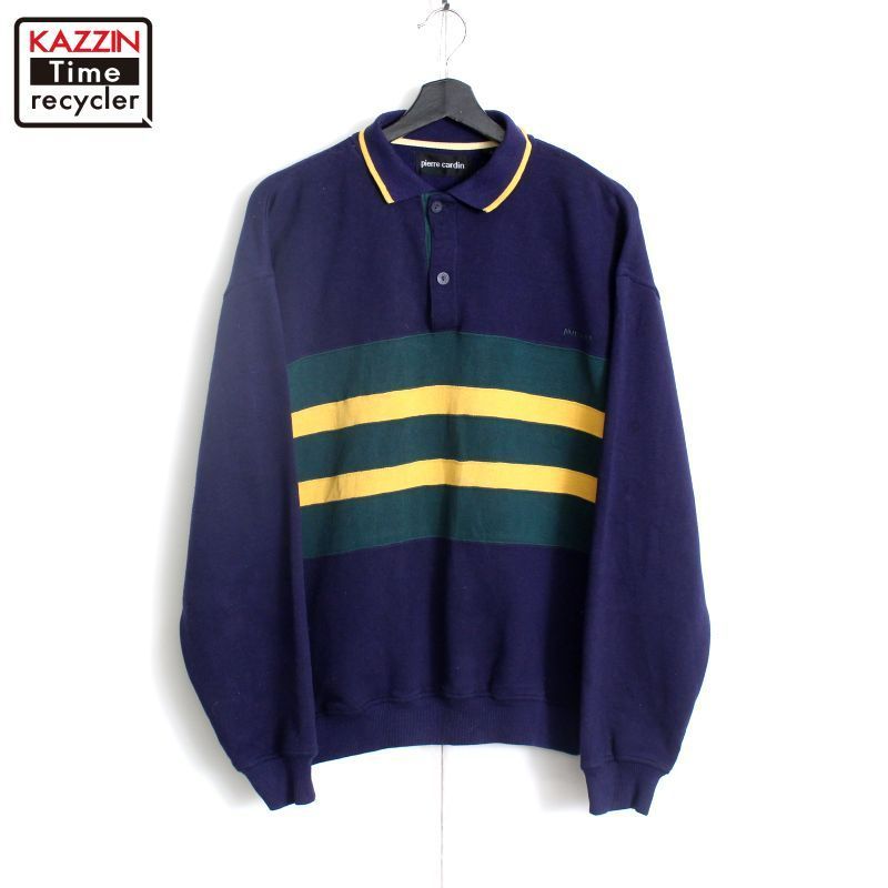 00s Pierre Cardin プルオーバーポロスウェット トレーナー メンズ 表記Mサイズ