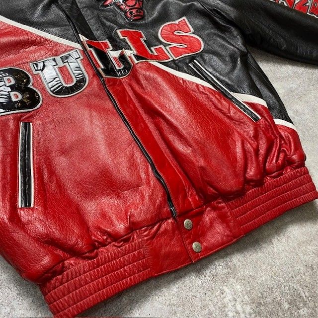 希少 90's JEFF HAMILTON Chicago Bulls レザージャケット 