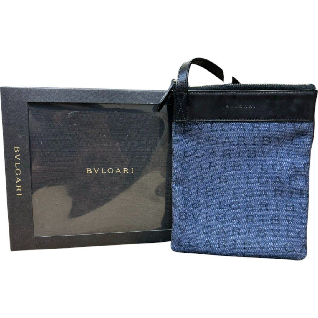 BVLGARI (ブルガリ) ⑤ 21528 Flat Pouch Souhlder Strap ユニセックス  