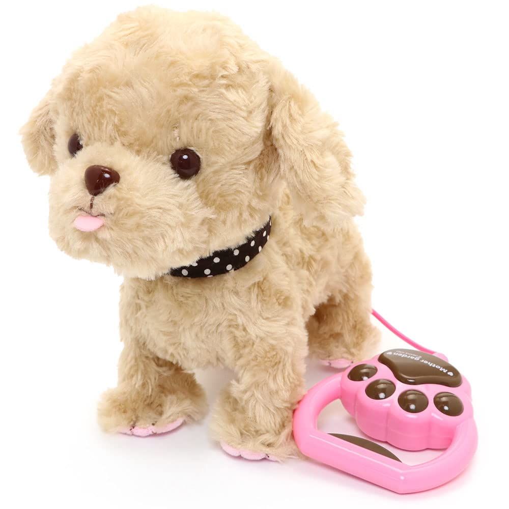 新品 犬 茶〔動くぬいぐるみ プードルちゃん おさんぽ 電子