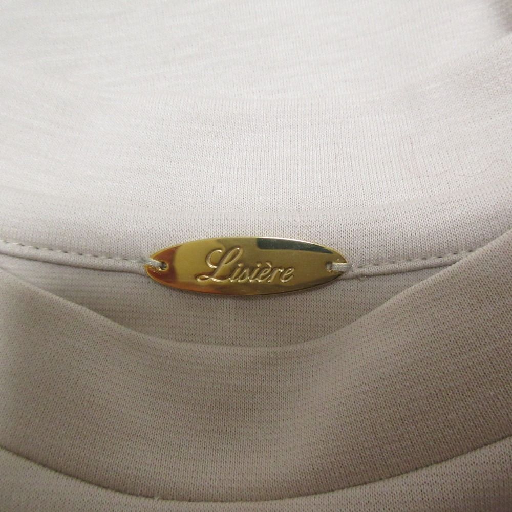 美品 21AW Lisiere L'Appartement リジェールアパルトモン Gather L/S Tee ギャザースリーブ 長袖 プルオーバー カットソー ベージュ レディース 古着 中古 美品 21AW Lisiere L'Appartement リジェールアパルトモン
