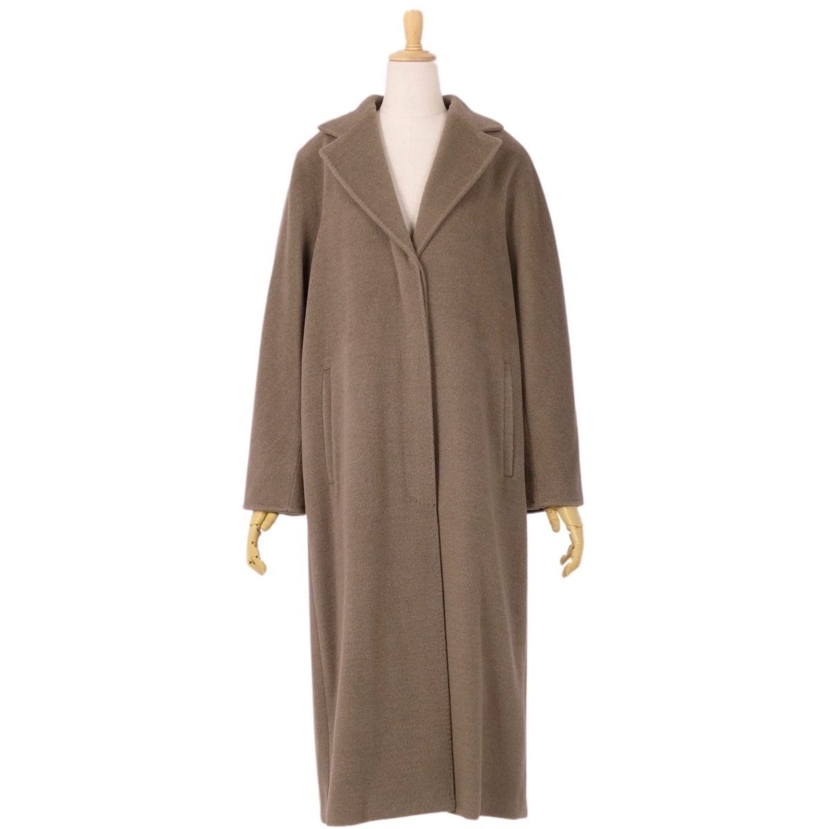 美品 マックスマーラ Max Mara 白タグ ロングコート チェスターコート