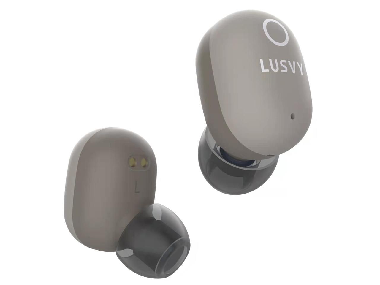【新品・2営業日で発送】LUSVY ニュートラルカラー BT5.0 AACコーデック タッチ操作対応 完全ワイヤレスイヤホン L102BEAN チックピーグレージュ