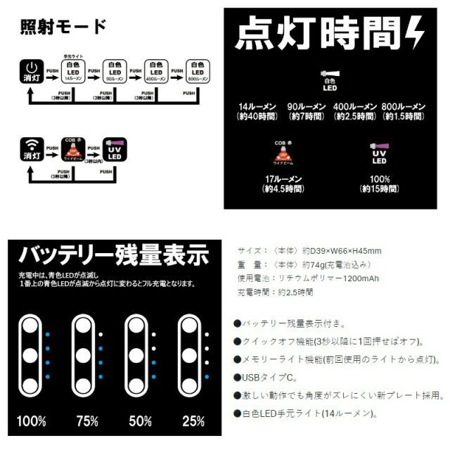 がまかつ LEHL800XPW ヘッドライト | 釣具 釣り フィッシング