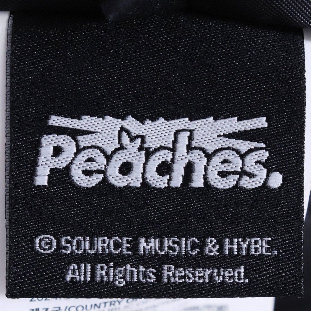 未使用 LE SSERAFIM × PEACHES VARSITY JACKET XLサイズ ブラック