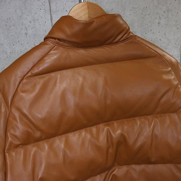A BATHING APE 銀座店 ベイシングエイプ シープスキン レザーダウンジャケット メンズ sizeL 茶色 96365 - メルカリ