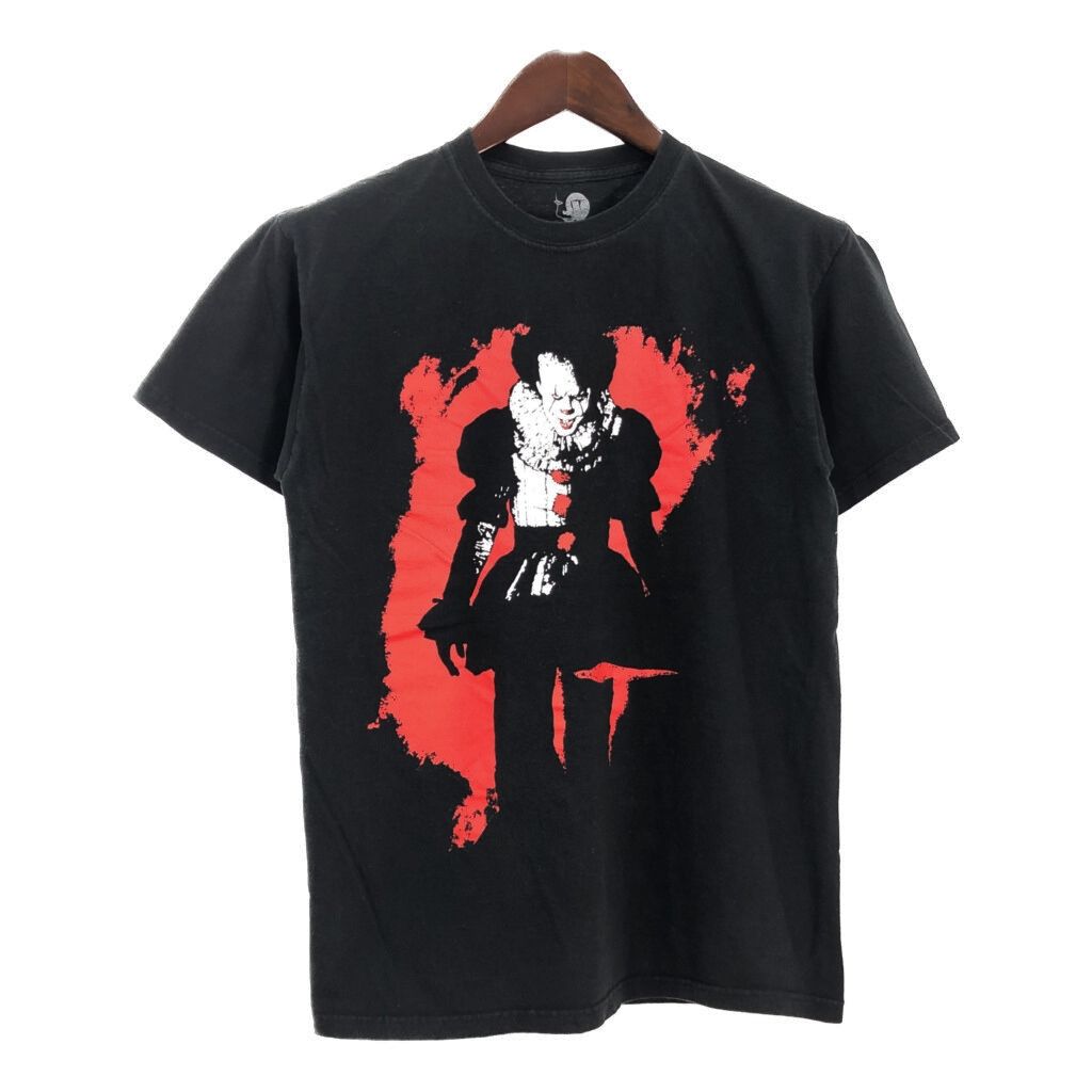 IT|イット Pennywise ペニーワイズ 半袖Ｔシャツ ムービー ブラック メンズ M 古着 T9954