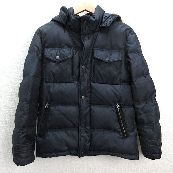 kジュンメン/JUN MEN リアルファー付き フーディダウンジャケットJKT【M】紺/MENS91【中古】
