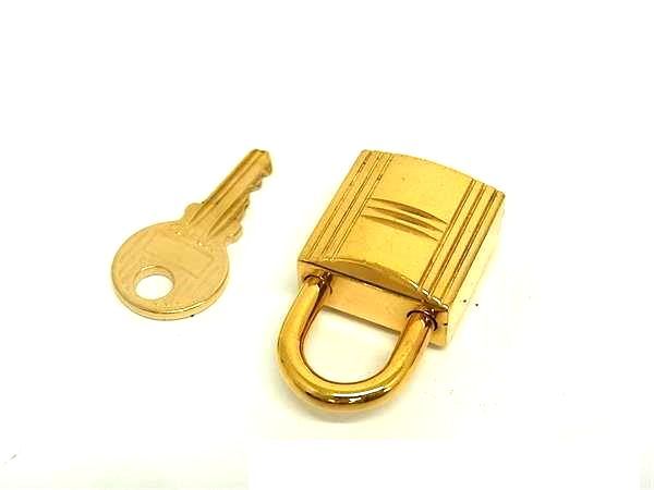 □美品□ HERMES エルメス カデナ 南京錠 パドロック 102 鍵 キー  
