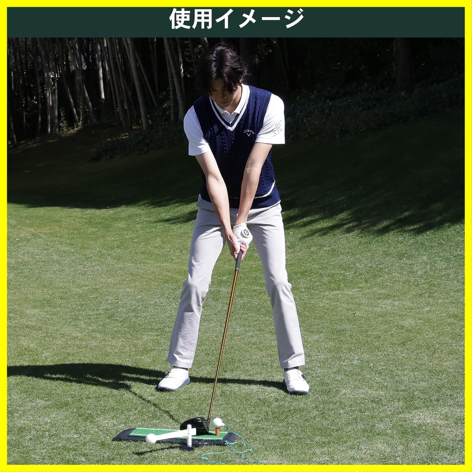 ゴルフ 大型ヘッド パンチャー ショットマット 紐付きボール Tabata