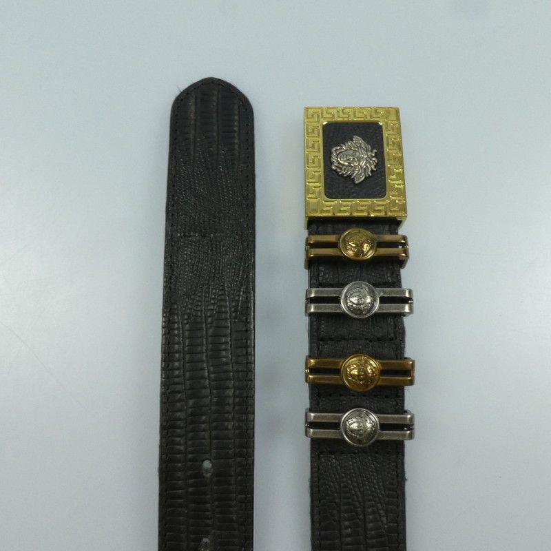 姫路東店】 中古 VERSACE | ヴェルサーチ ベルト 4連メデューサ  