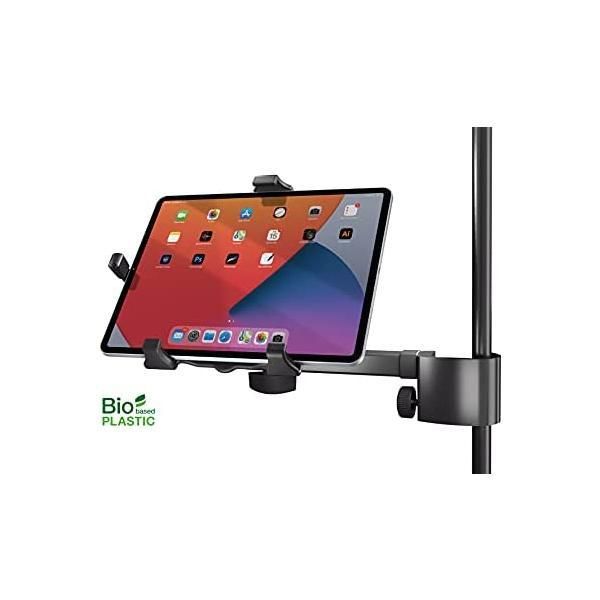 K-M タブレットPCホルダー パイプ取り付けクランプアーム式 19743 Biobased バイオベースシリーズ カラー ブラック
