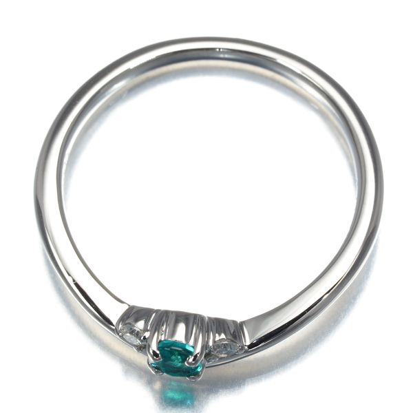 パライバトルマリン 0.11ct ダイヤ ダイヤモンド 0.01ct リング Pt900  