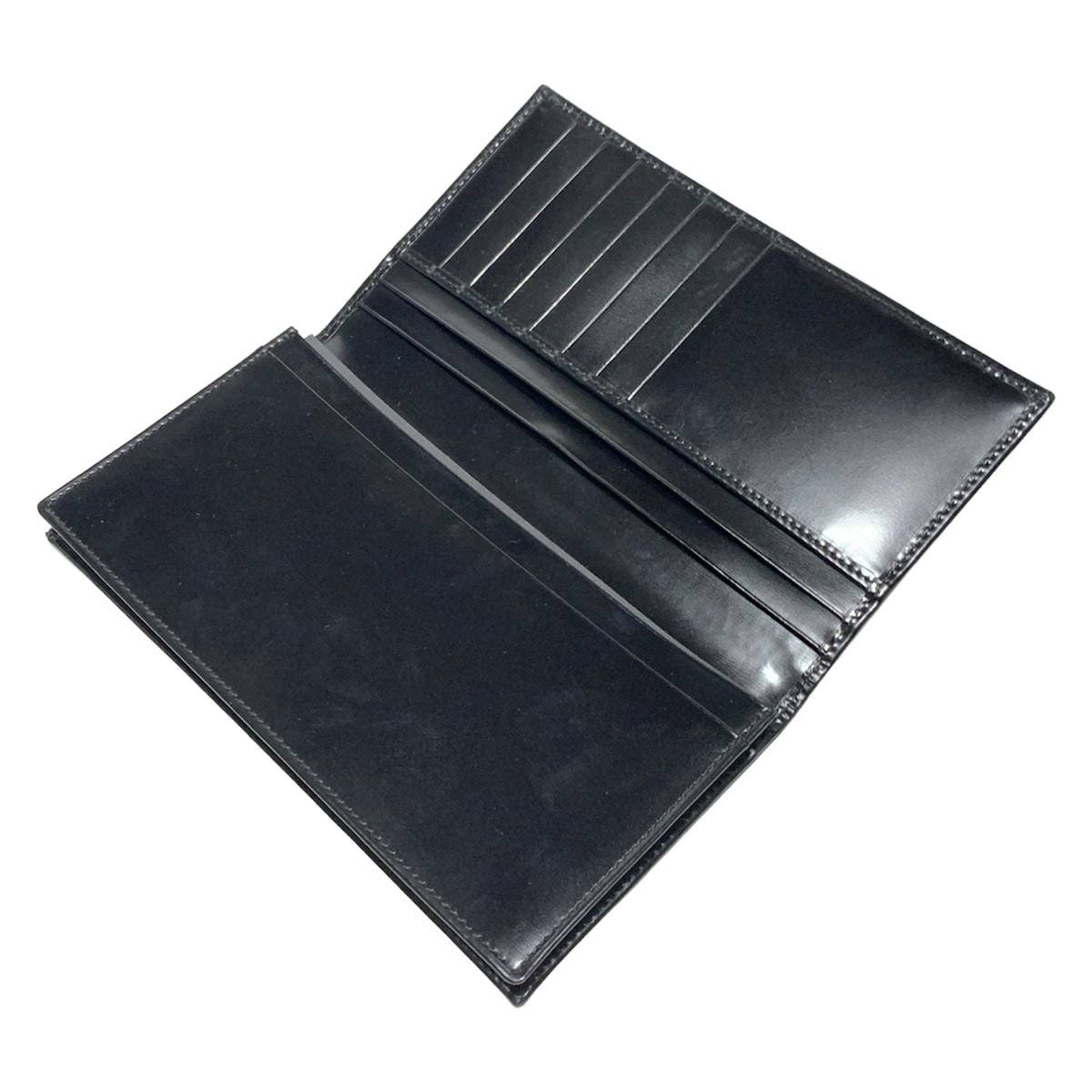 ブルガリ中古財布本物 ブルガリ 二つ折り 長財布 ec-23665 ブラック