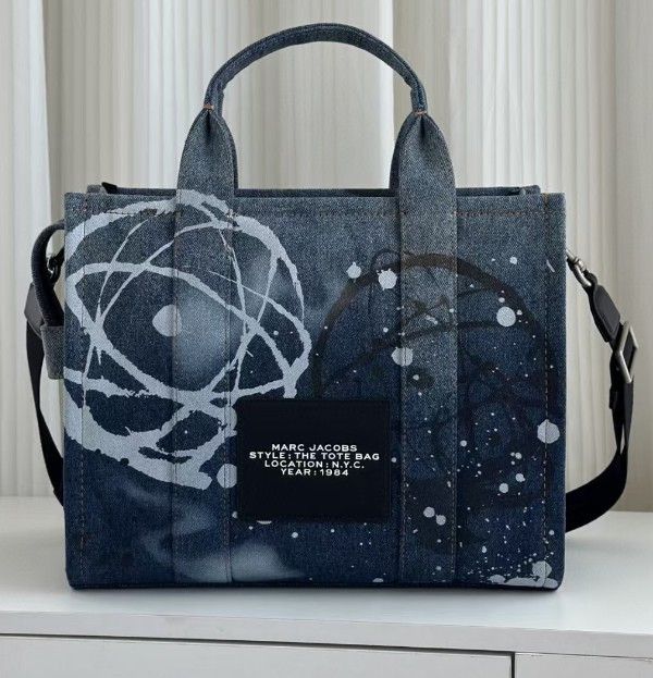 週末割引 MARC JACOBS 2way リップ＆リペアデニム ミディアムトートバッグ