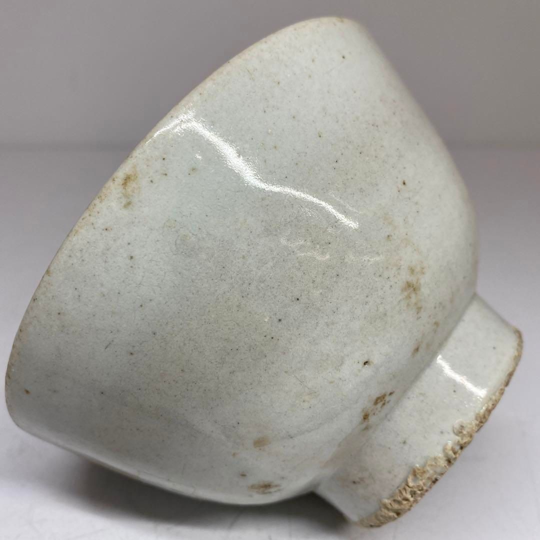 朝鮮古美術 李朝白磁茶碗 F 直径13.2cm 東H5-0903②タニチ