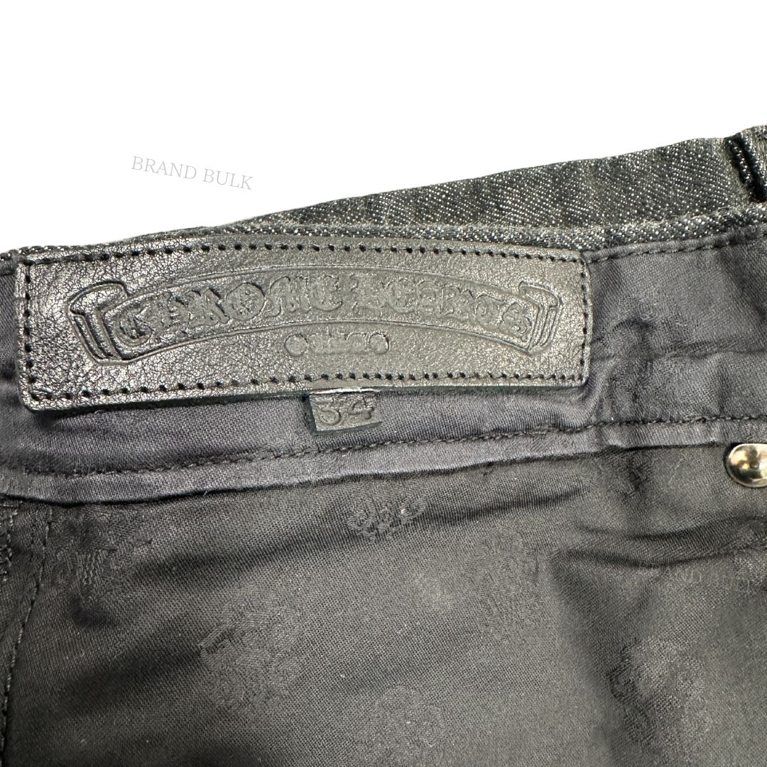 新品】 Chrome Hearts スター レザー パッチ デニム 34インチ