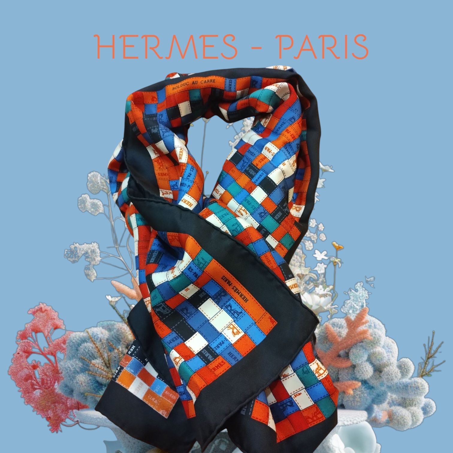 HERMES エルメス カレ90 BOLDUC AU CARRE fd25G T 17