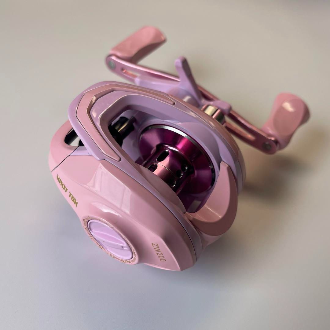 右ハンドル マカロンピンク ベイトリール 釣りガール 女子 釣女 新品・未使用 ベイトリール 右ハンドル マカロンピンク 釣りガール 釣女 林家