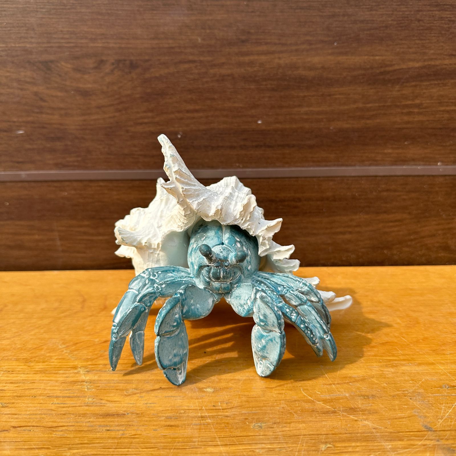 鮮やかなブルー】⑯ ヤドカリ 置物 オブジェ ブルー 青 Sサイズ 新品