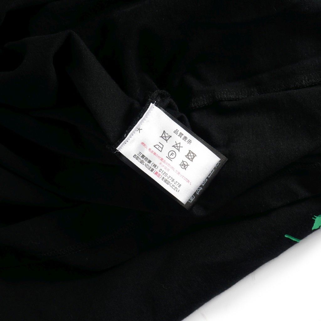 ハイダーアッカーマン ドリップ プリント Tシャツ カットソー 半袖 S 黒 ハイダーアッカーマン Haider Ackermann ドリップ プリント Tシャツ