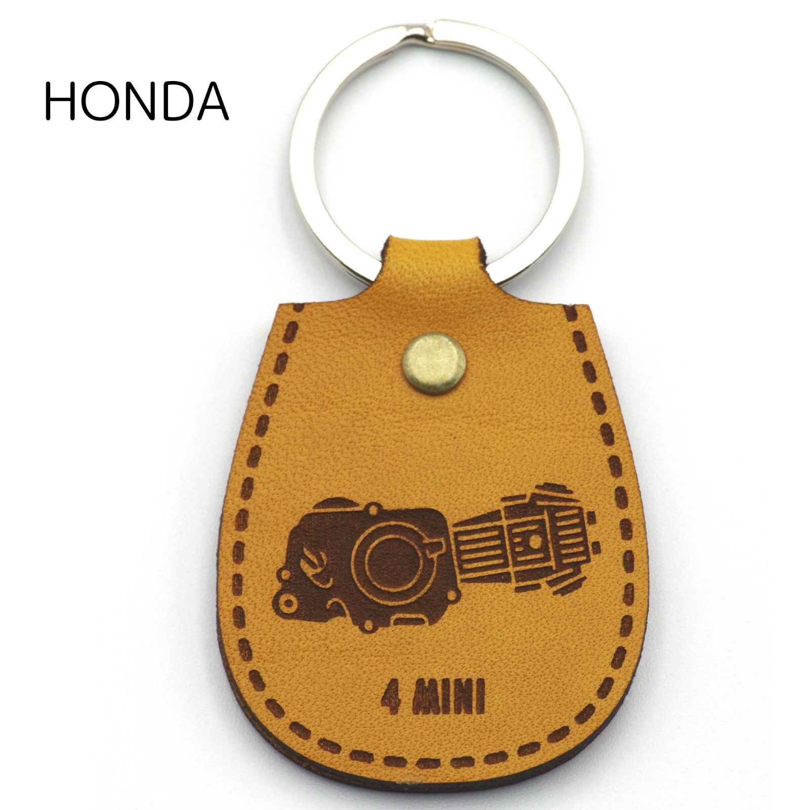 NONINA] イタリアンレザー キーホルダー バイク用 for HONDA