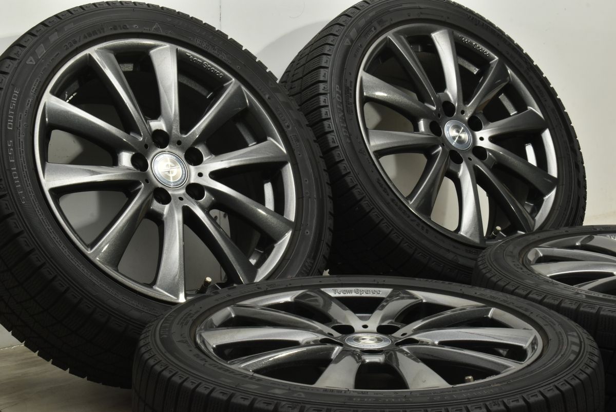 バリ溝 チームスパルコ ヴァローザ 17in 7J 50 PCD108 ダンロップ ウインターマックス03 WM03 225|45R17 ボルボ V40 S40
