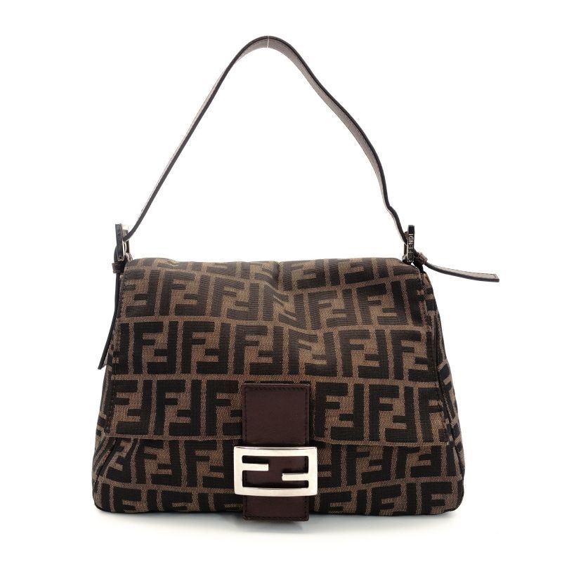 フェンディ FENDI ズッカ モントレゾール ショルダーバッグ キャンバス FFロゴ ブラウン 7-9-032