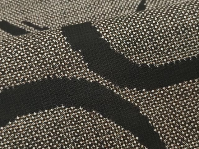 平和屋着物○本場大島紬 7マルキ 泥染め 唐草文 正絹 逸品 未使用