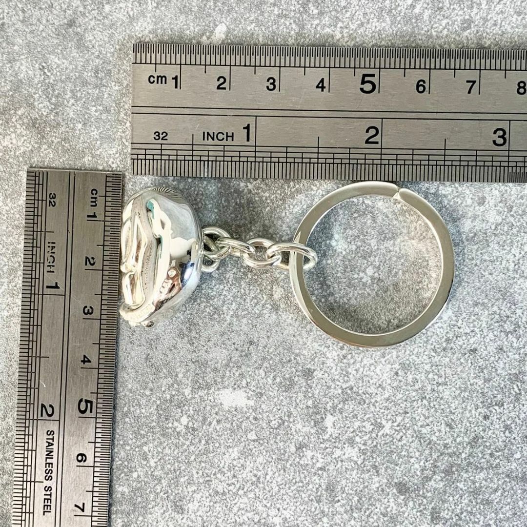 オールドティファニー 希少 眠り猫 ネコ キーリング キーホルダー SU2e