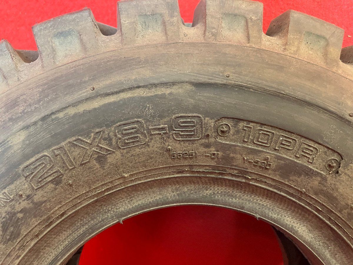 個人宅配送不可』中古フォークリフトタイヤ 【21x8-9 10PR YOKOHAMA