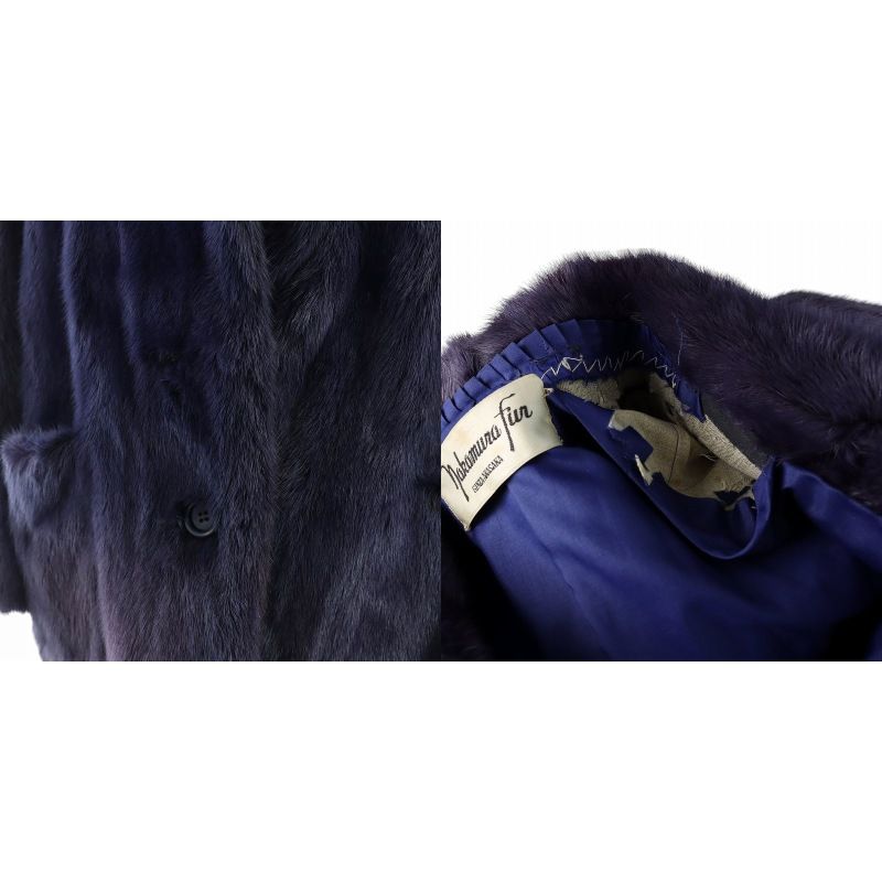 nakamura fur ナカムラ ファー 毛皮 コート 黒 紫 ナカムラ ファー Nakamura fur 毛皮コート ミンクファー 染色 総